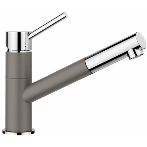 Blanco Kano S - Miscelatore da lavello con bocca di erogazione estraibile, grigio/cromo 526952