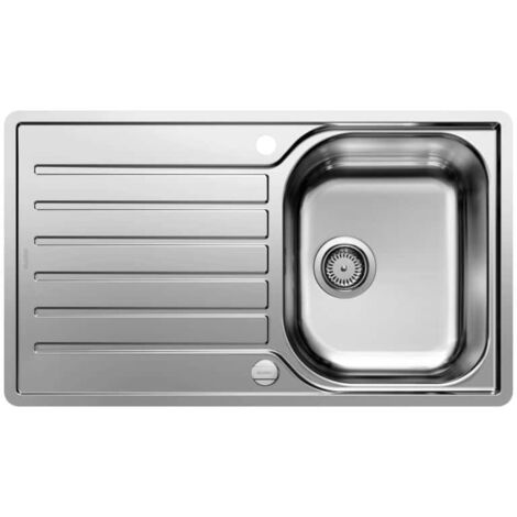 Blanco Lantos 45 - Évier, 860x500 mm, avec commande de vidage, inox brossé 519707