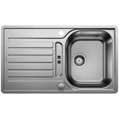 Blanco Lantos 45 - Évier, 860x500 mm, avec commande de vidage, inox brossé 519717