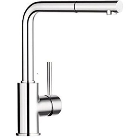 Blanco – Mitigeur de cuisine avec douchette amovible – Bec orientable à 140° – Hauteur 283 mm – Débit 8,34 L/min – Raccords flexibles G 3/8'