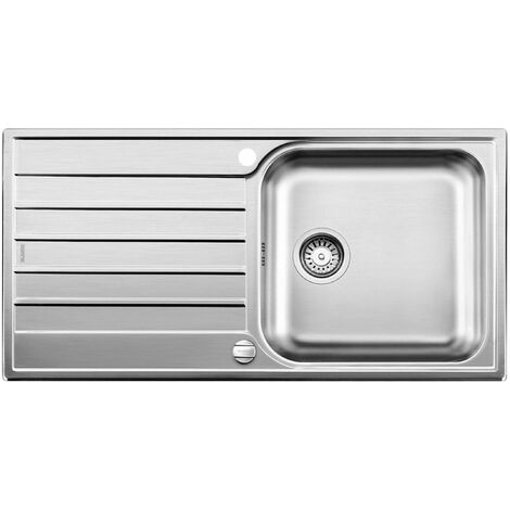 Blanco Livit XL - Spüle, 100x50 cm, mit Ablaufsystembedienung, gebürsteter Edelstahl 518519