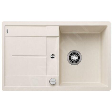 Blanco Metra 45 - Évier en silgranit, 770x490 mm, avec commande de vidage, blanc doux 527107