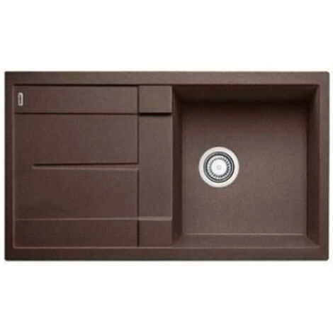 Blanco Metra 5 - Lavello in silgranit, 86x50 cm, con comando remoto dello scarico, color caffé 515041