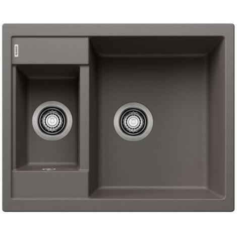 Blanco Metra 6 - Lavello in silgranit, 62x50 cm, con comando remoto dello scarico, grigio 527295