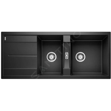 Blanco Metra 8 - Évier en silgranit 1160x500 mm, noir 525934