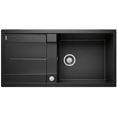 Blanco Metra XL 6 - Lavello in silgranit, 100x50 cm, con comando remoto dello scarico, nero 525931
