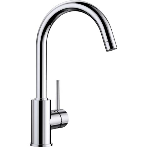 Blanco – Mitigeur de cuisine monocommande chromé – Bec haut et courbé à 360° – Hauteur 32,7 cm – Cartouche céramique – 517742
