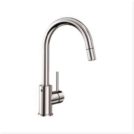 Blanco – Mitigeur de cuisine avec douchette amovible – Bec haut 20 cm – Col de cygne pivotant 360° – Cartouche céramique – 521454