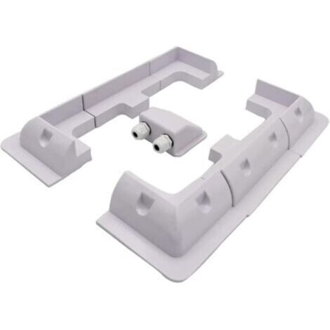 (Blanco) Paquete de 7 soportes de montaje para paneles solares ABS, sin necesidad de taladrar, excelentes herramientas y juguetes auxiliares para vehículos recreativos, caravanas, vehículos, autocarav