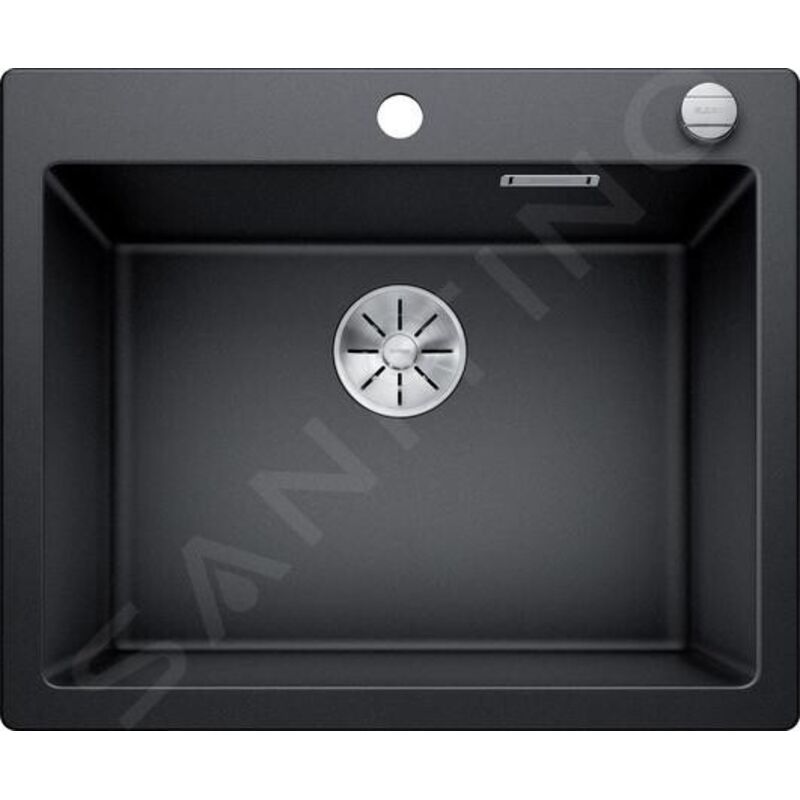 Blanco - Pleon 6 - Évier en silgranit, 62x51 cm, avec commande de vidage, noir 525954