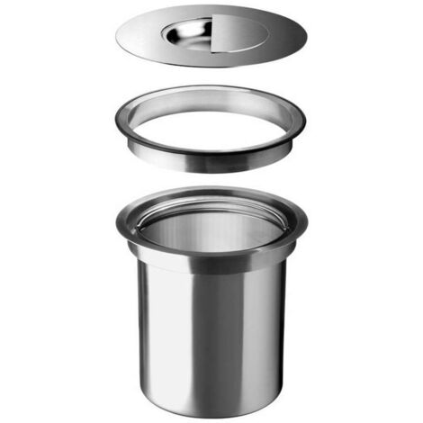 Blanco – Seau inox à intégrer dans le plan de travail – Volume 15L – Mécanisme d'ouverture à pédale – Design moderne et élégant