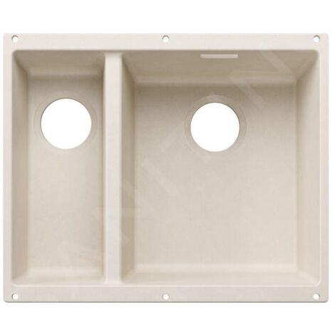 Blanco Subline 340/160 - Évier en silgranit, 53x40 mm, bac à droite, blanc soft 527812