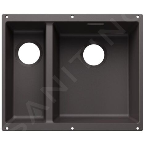 Blanco Subline 340/160 - Évier en silgranit, 53x40 mm, bac à droite, gris rocher 527814