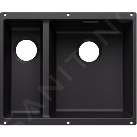 Blanco Subline 340/160 - Évier en silgranit, 53x40 mm, bac à droite, noir 527810