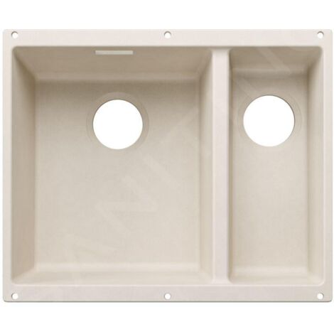 Blanco Subline 340/160 - Évier en silgranit, 53x40 mm, bac à gauche, blanc soft 527820