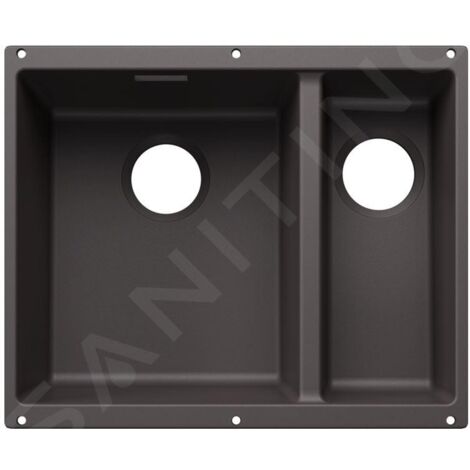 Blanco Subline 340/160 - Évier en silgranit, 53x40 mm, bac à gauche, gris rocher 527822