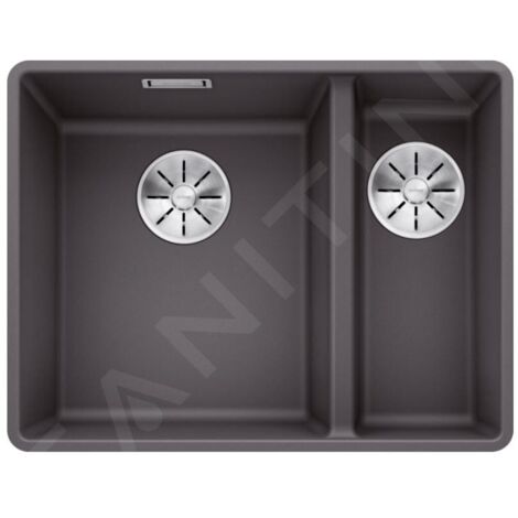 Blanco Subline 340/160 - Évier en silgranite, 552x427 mm, bac à gauche, gris rocher 523569