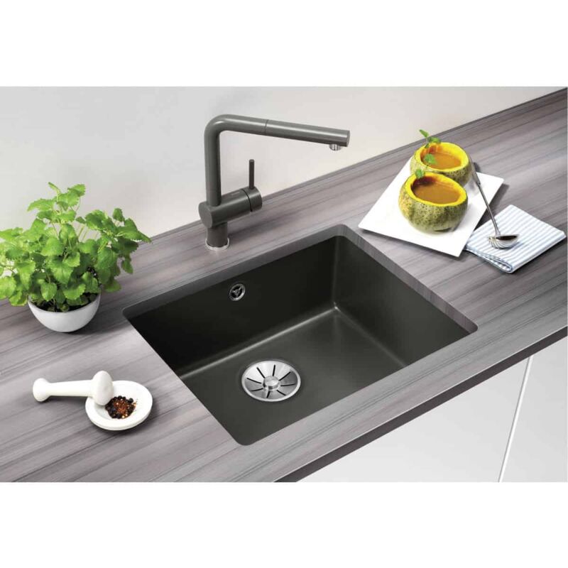 Evier Subline 500-U Ceram - Basalte - Blanco