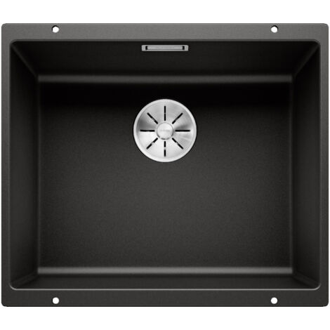 Blanco Subline 500-U Silgranit PuraDur Lavello sottotop 53x46cm, Nero (525995)