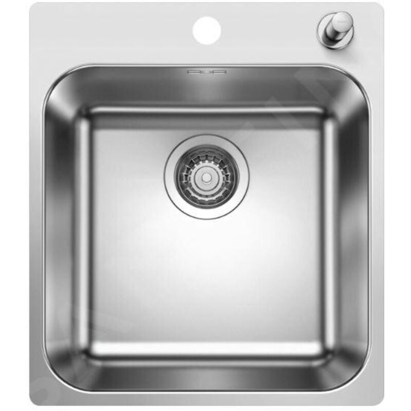 Blanco - Supra 400 - Évier, 50x44 cm, avec commande du vidage, inox brossé 526353