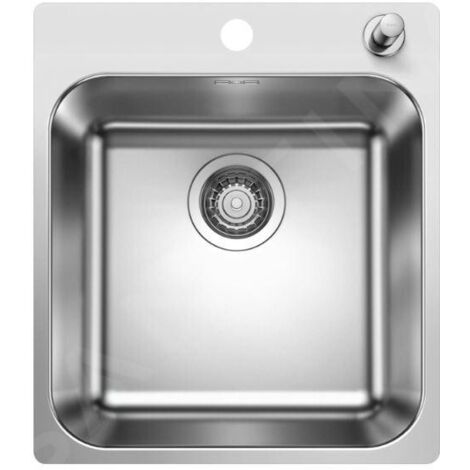 Blanco Supra 400 - Évier, 50x44 cm, avec commande du vidage, inox brossé 526353