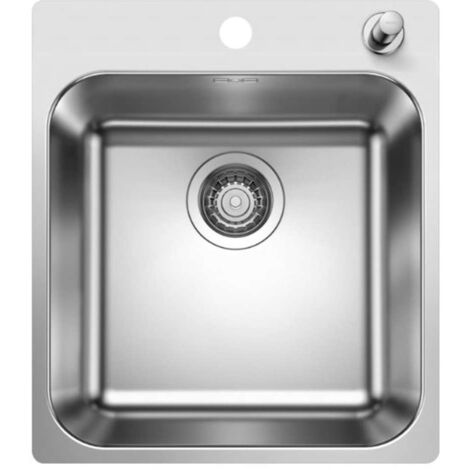 Blanco Supra 400 - Spüle, 50x44 cm, mit Ablaufbedienung, Edelstahl gebürstet 526353