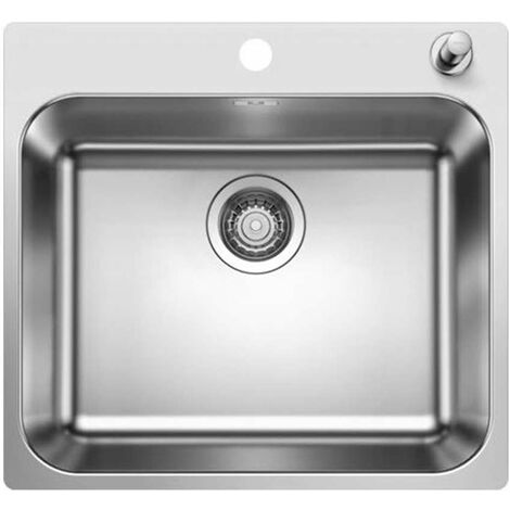 Blanco Supra 500 - Évier 540x500 mm avec commande excentrique, inox brossé 526355