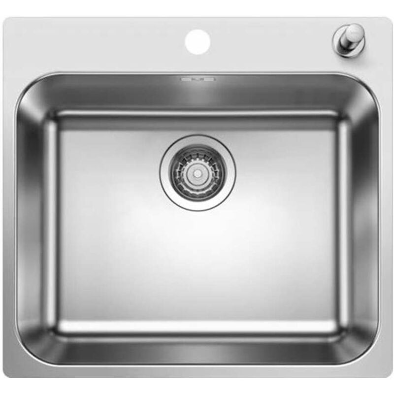 Supra 500 - Évier 54x50 cm avec commande excentrique, inox brossé 526355 - Blanco