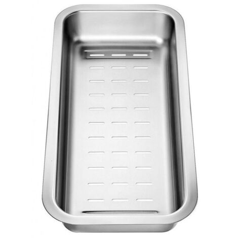 Blanco – Vide-sauce pour évier Dalago en inox 177 x 371 mm – Passoire universelle – Compatible éviers Etagon, Zenar, Lexa 6 S, Zia 6c – 226189