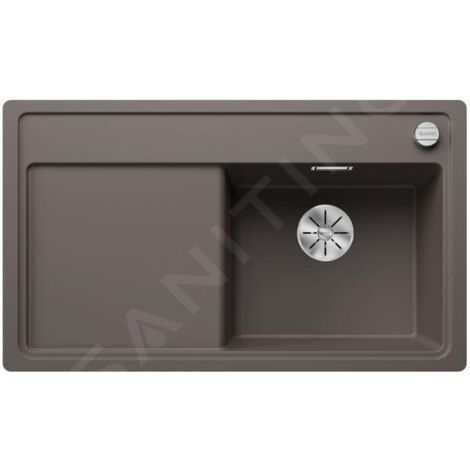 Blanco Zenar 45 - Évier en silgranit, 848x498 mm, avec commande de vidage, InFino, gris 527363