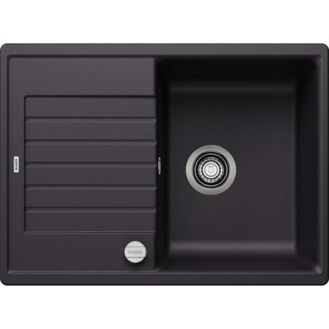 Blanco Zia 45 - Évier en silgranit, 680x500 mm, avec commande de vidage, noir 526008