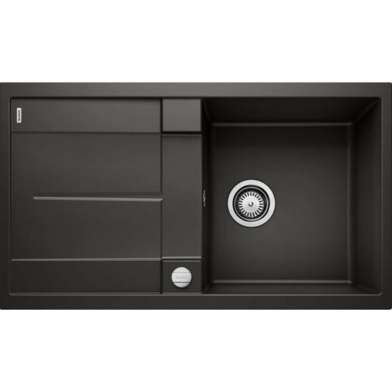 Blanco - Metra 5 - Évier en silgranit, 86x50 cm, avec commande de vidage, noir 525918