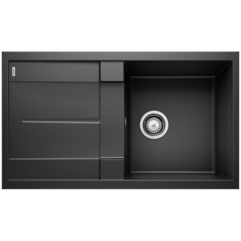 Blanco - Evier Metra 5S Silgranit - noir - Vidage : Manuel