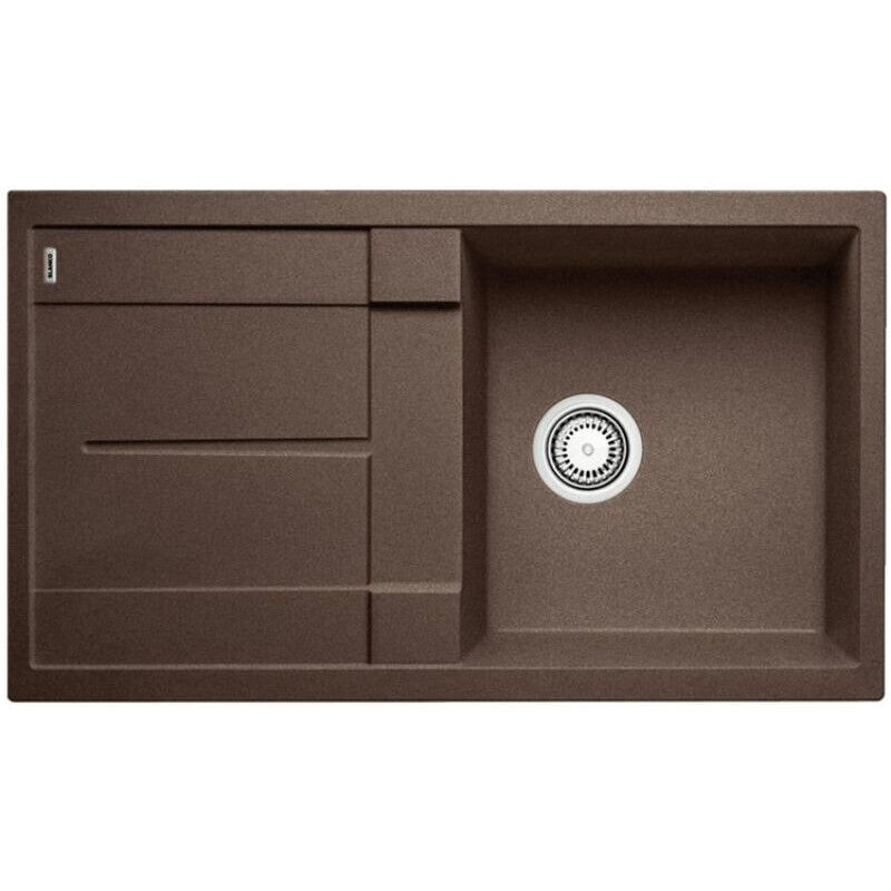 BLANCO Evier &agrave; encastrer  METRA 5 S Caf&eacute; - Vidage manuel