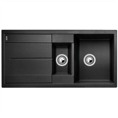Blancometra 6 S-1 Tank und ½ + Abtropfbrett-1000 x 500-silgranit Anthrazit - Blanco