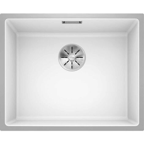 Evier Blanco Subline 500-IF SteelFrame Silgranit - Blanc - Vidage : Manuel
