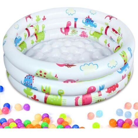 (Blanc)Piscine gonflable pour enfants, piscine gonflable ronde 90x22cm, piscine intérieure et extérieure