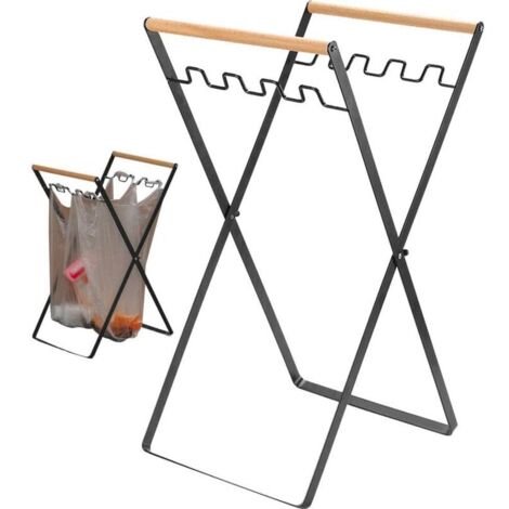 (Blanc）Sac Poubelle Pliable Suspendu, Sac Poubelle de Camping, Support de Rangement pour Pique-Nique en Plein air, Support de Sac Poubelle de Cuisine