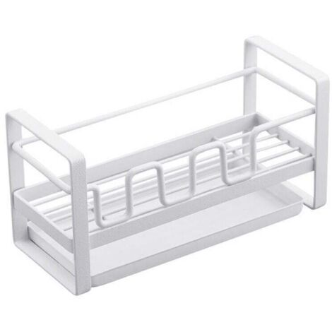 (blanc)Support de rangement pour évier de cuisine avec égouttoir