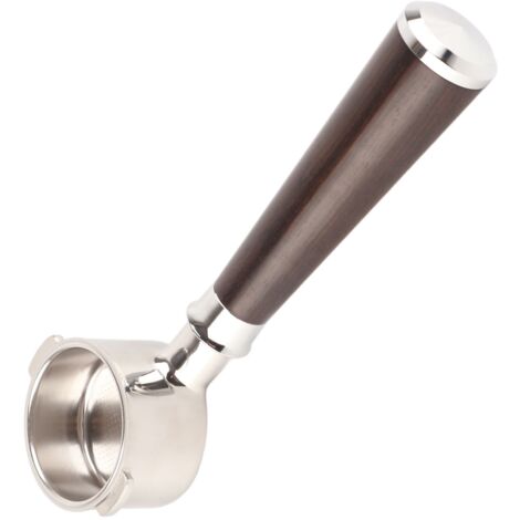 Blanker 51-mm-Edelstahl-Siebträger mit Holzgriff für die ECO310 Kaffeemaschine – Blackwood-Stil