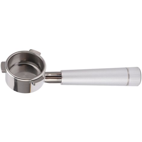 Blanker 54-mm-Edelstahl-Siebträger mit 3 Ohren für Breville Series 8 Kaffeemaschinen, Silber