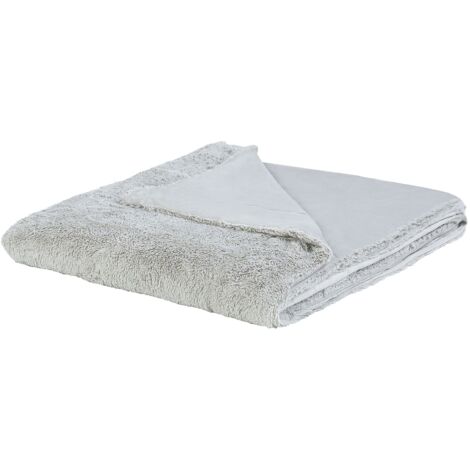Blanket GELIK 180 x 200 cm Light Grey
