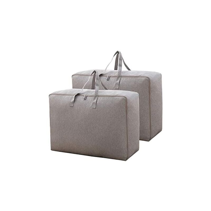 ZVD - Blanket or Clothes Organizer, Safe and Stable Material, Durable, Multifunctional Moisture-proof (Grey - 2 Pieces, 605028cm)