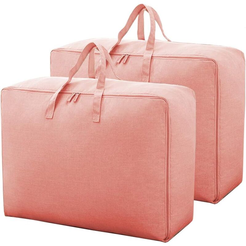 ZVD - Blanket or storage bag for clothes, safe and stable material, durable, multifunctional moisture-proof (pink 2 pieces, 705030cm)