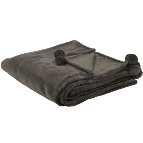 Blanket TERKE 200 x 220 cm Dark Grey