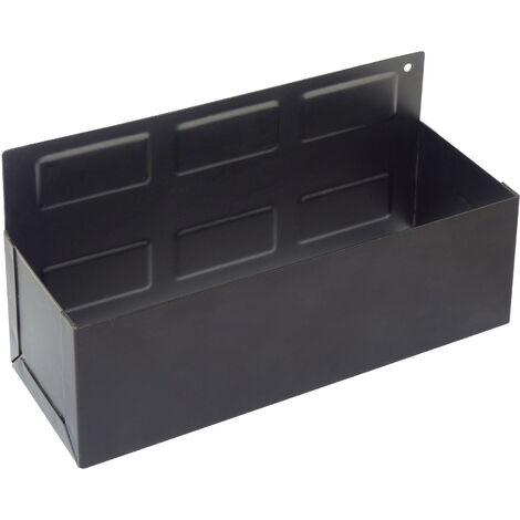 Blanko Magnetische Ablage, Hänge-Regal für Küche oder Werkstatt, Organizer-Korb mit Magnet-Rückseite, schwarz