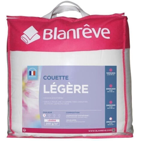 BLANREVE COUETTE LÉGERE EN MICROFIBRE - 240 X 260 CM - BLANC