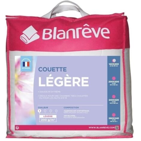 BLANREVE DECKE L VERWALTET AUS MIKROFASER - 140 X 200 CM - WEISS CTLEGHP--1420