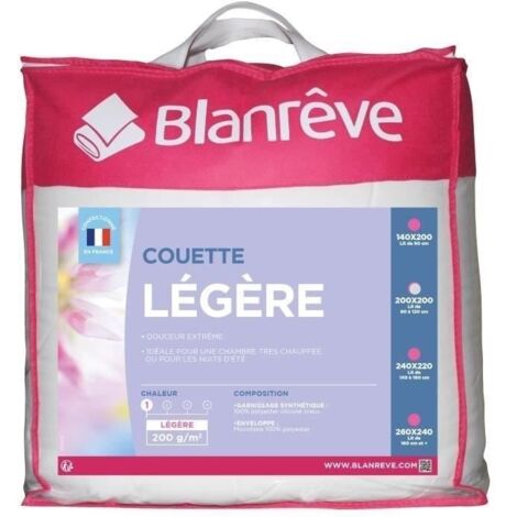 BLANREVE DECKE L VERWALTET AUS MIKROFASER - 200 X 200 CM - WEISS