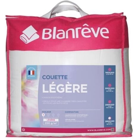 BLANREVE DUVET L VERWALTET AUS MIKROFASER - 240 X 260 CM - WEISS